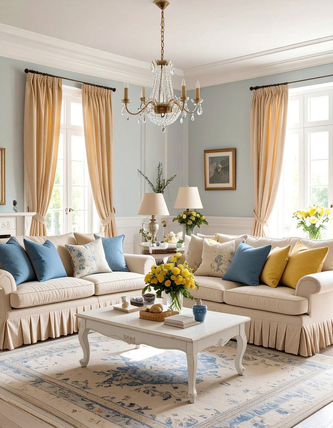 The French Country Living Room - 30 beige couch living room ideas