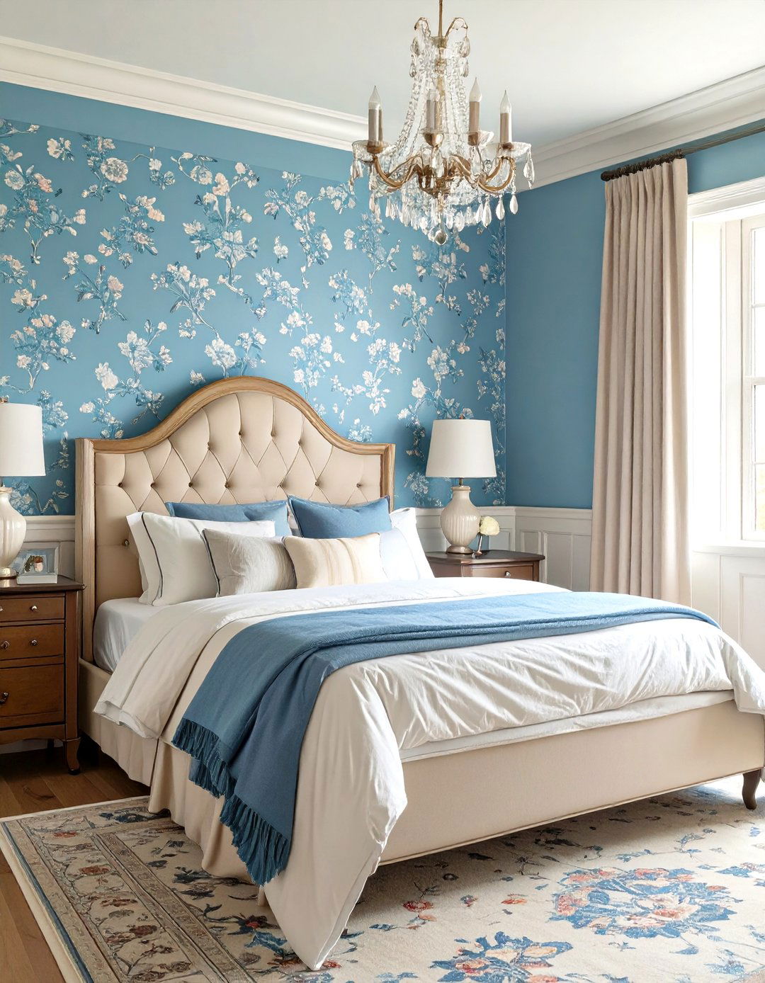 The French Countryside Toile Bedroom - 30 cozy master bedroom ideas