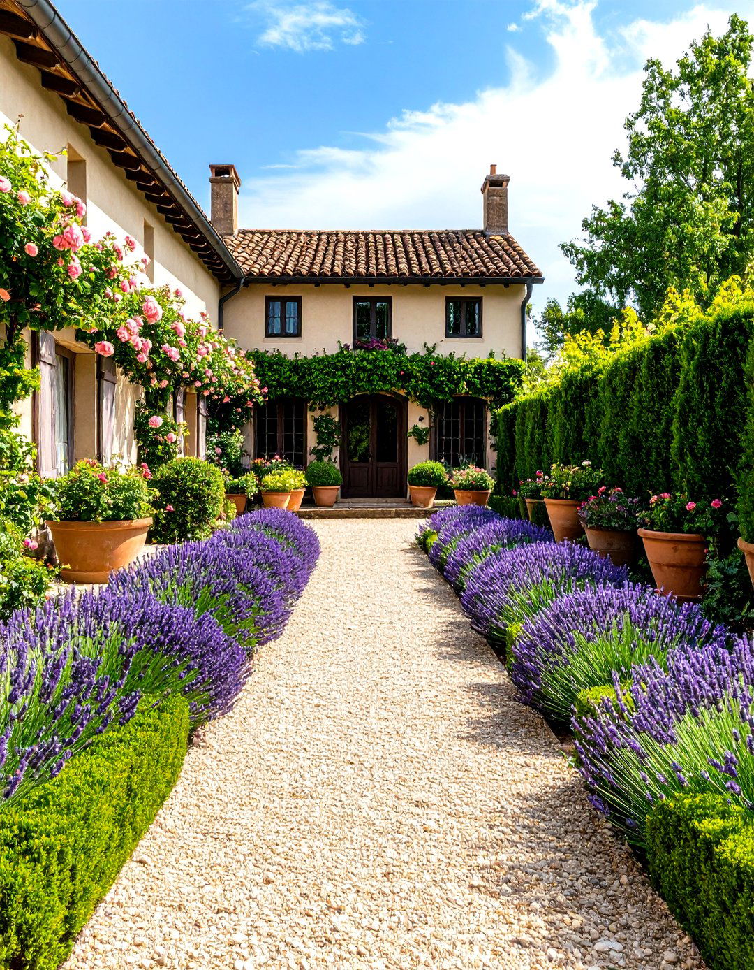 The French Provincial Front Yard - 30 front yard landscape ideas