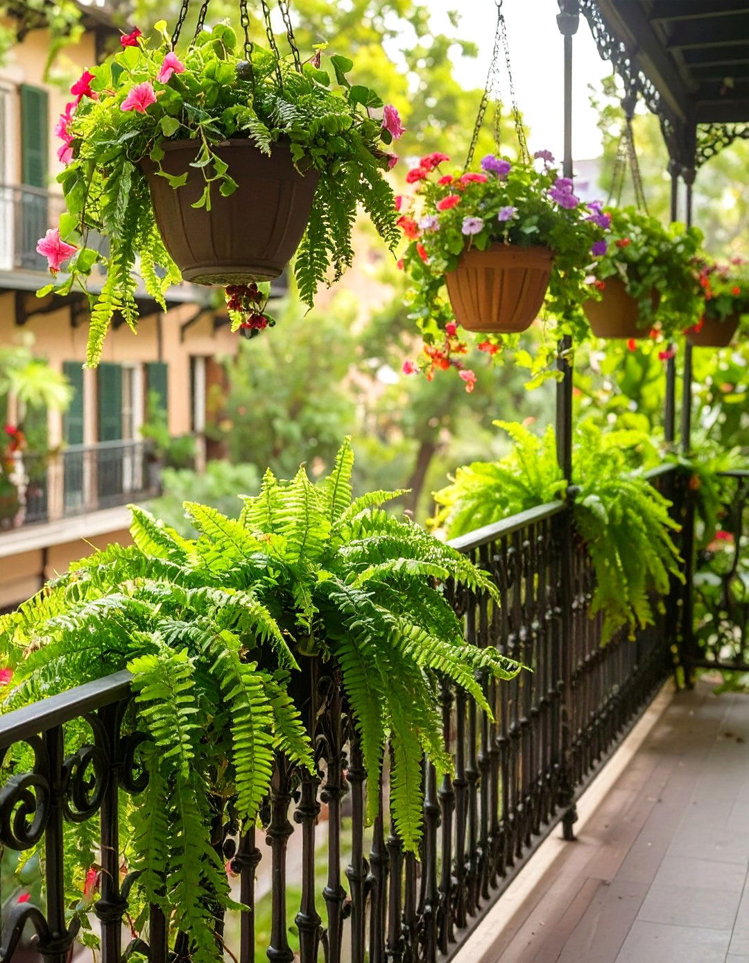The French Quarter Balcony Garden - 30 balcony garden ideas
