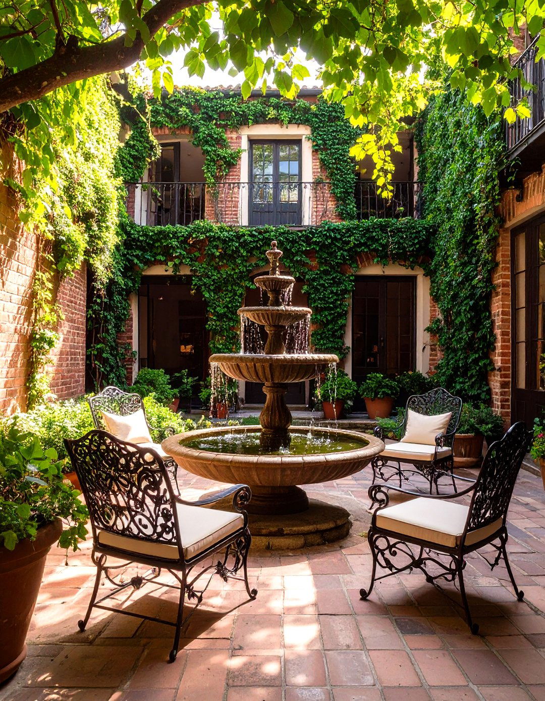 The French Quarter Courtyard Patio - 30 front patio ideas