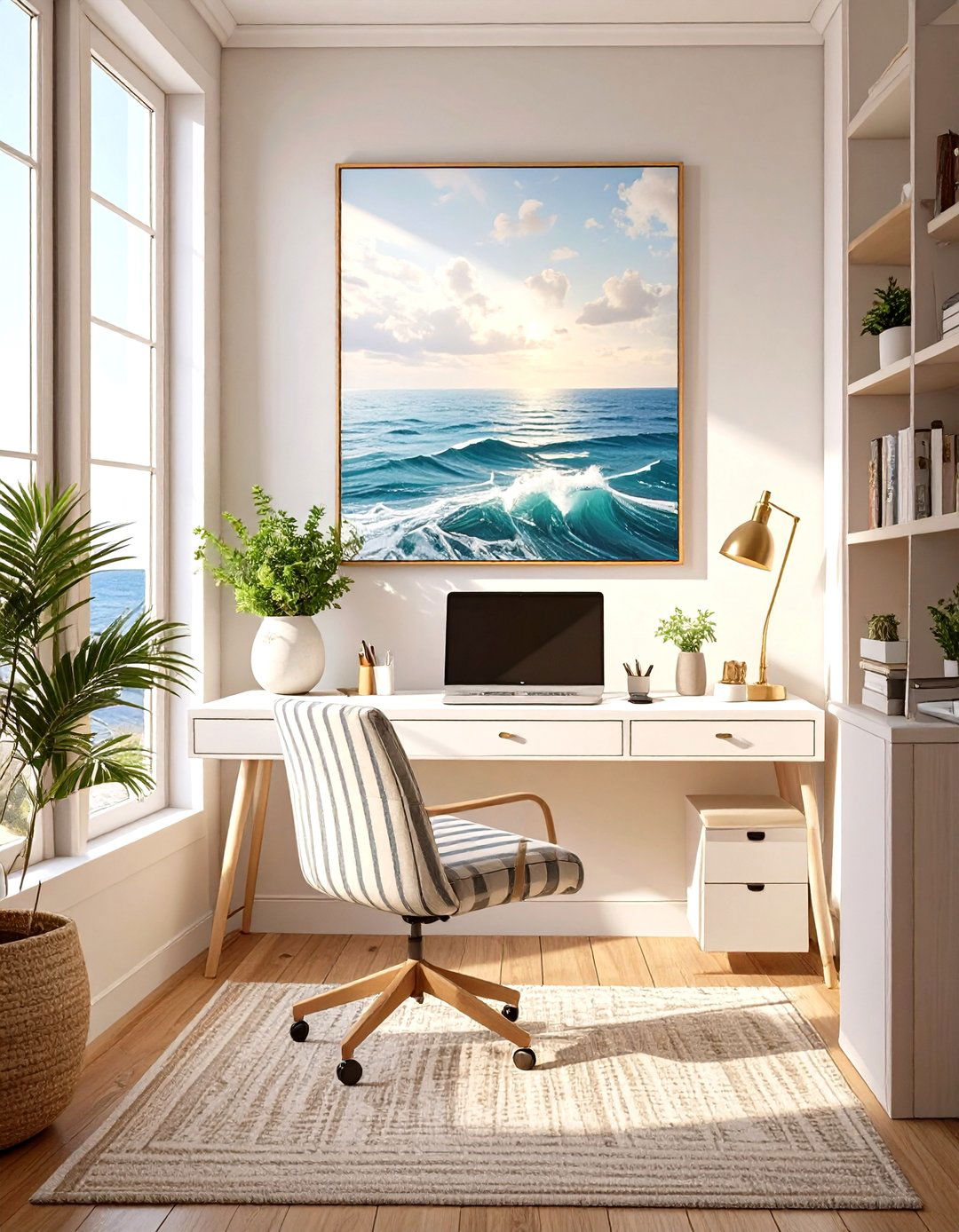 The French Riviera Inspired Home Office - 30 modern mediterranean interior design ideas