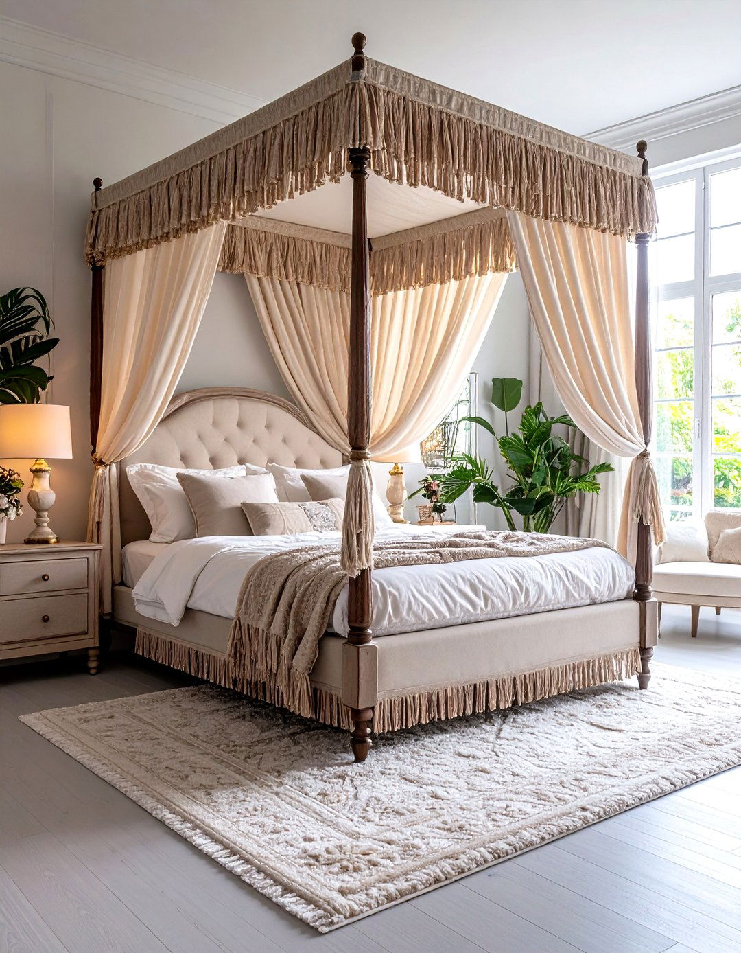 The Fringed Canopy Bed Sanctuary