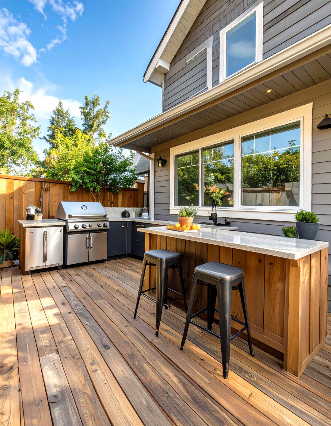 The Front Deck as an Outdoor Kitchenette - 30 front deck ideas