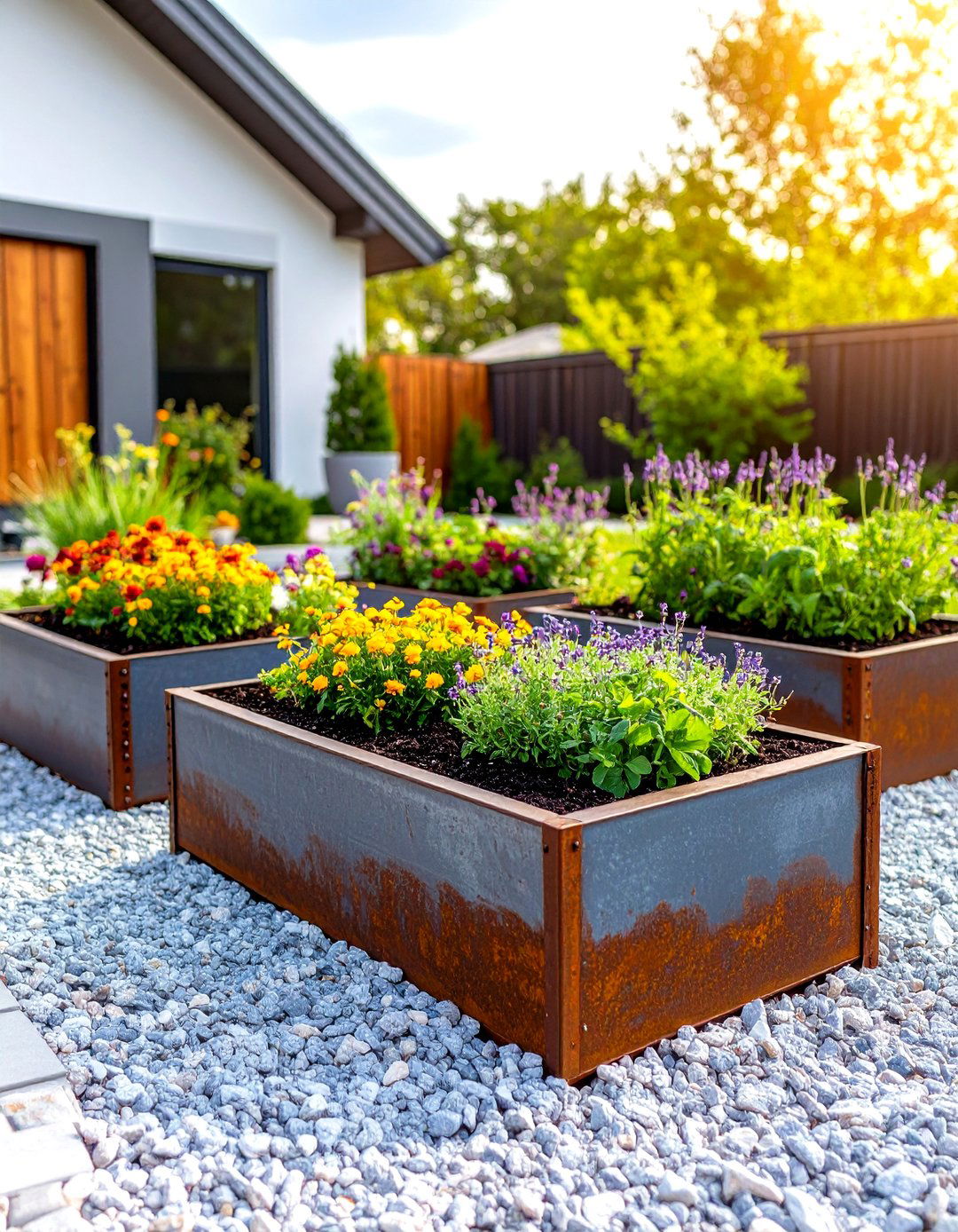 The Front Landscape with Raised Garden Beds - 30 front landscape ideas