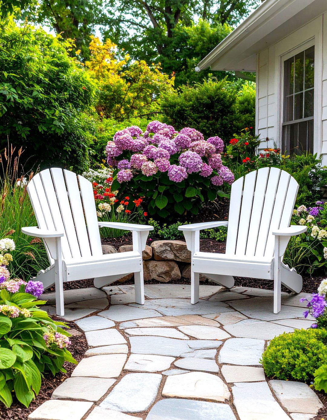 The Front Landscape with a Seating Area - 30 front landscape ideas