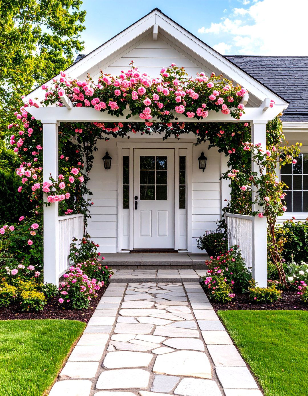 The Front Landscape with an Arbor Entrance - 30 front landscape ideas