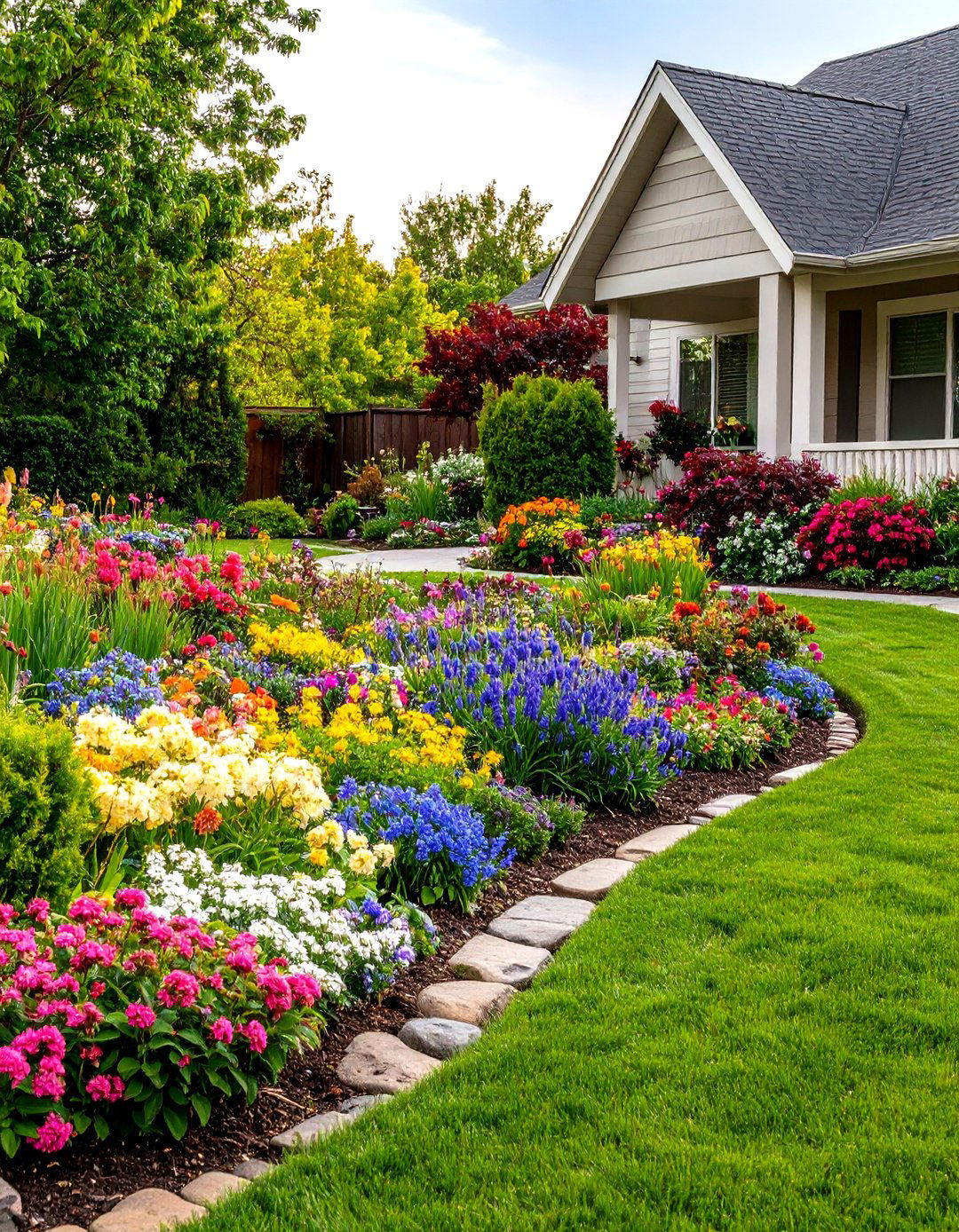 The Front Yard Lawn to Garden Conversion - 30 landscape design cost ideas