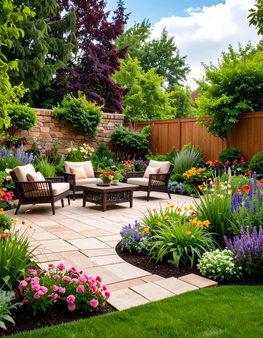 The Front Yard Patio Courtyard - 30 front yard landscape ideas