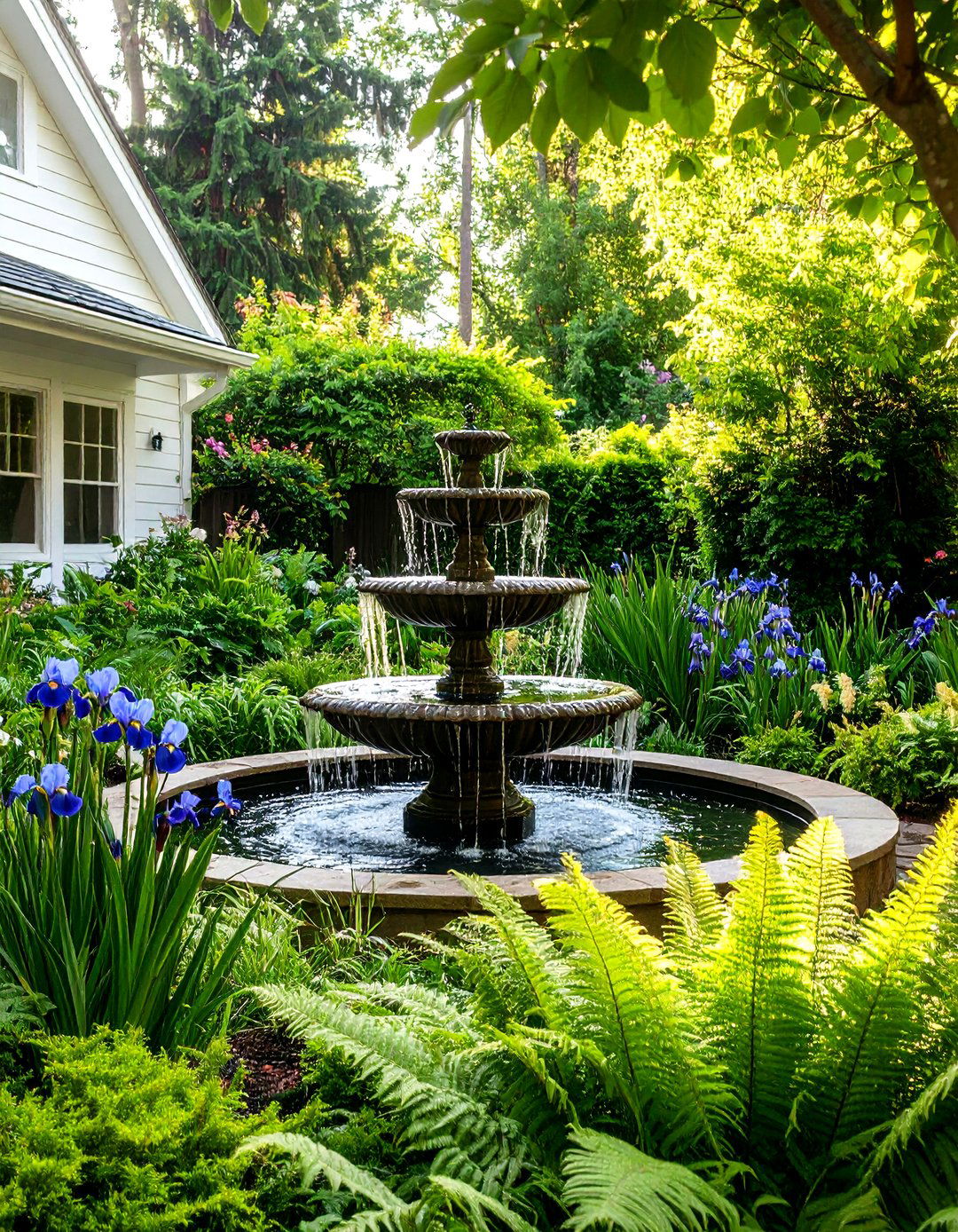 The Front Yard with a Water Feature - 30 front yard landscape ideas