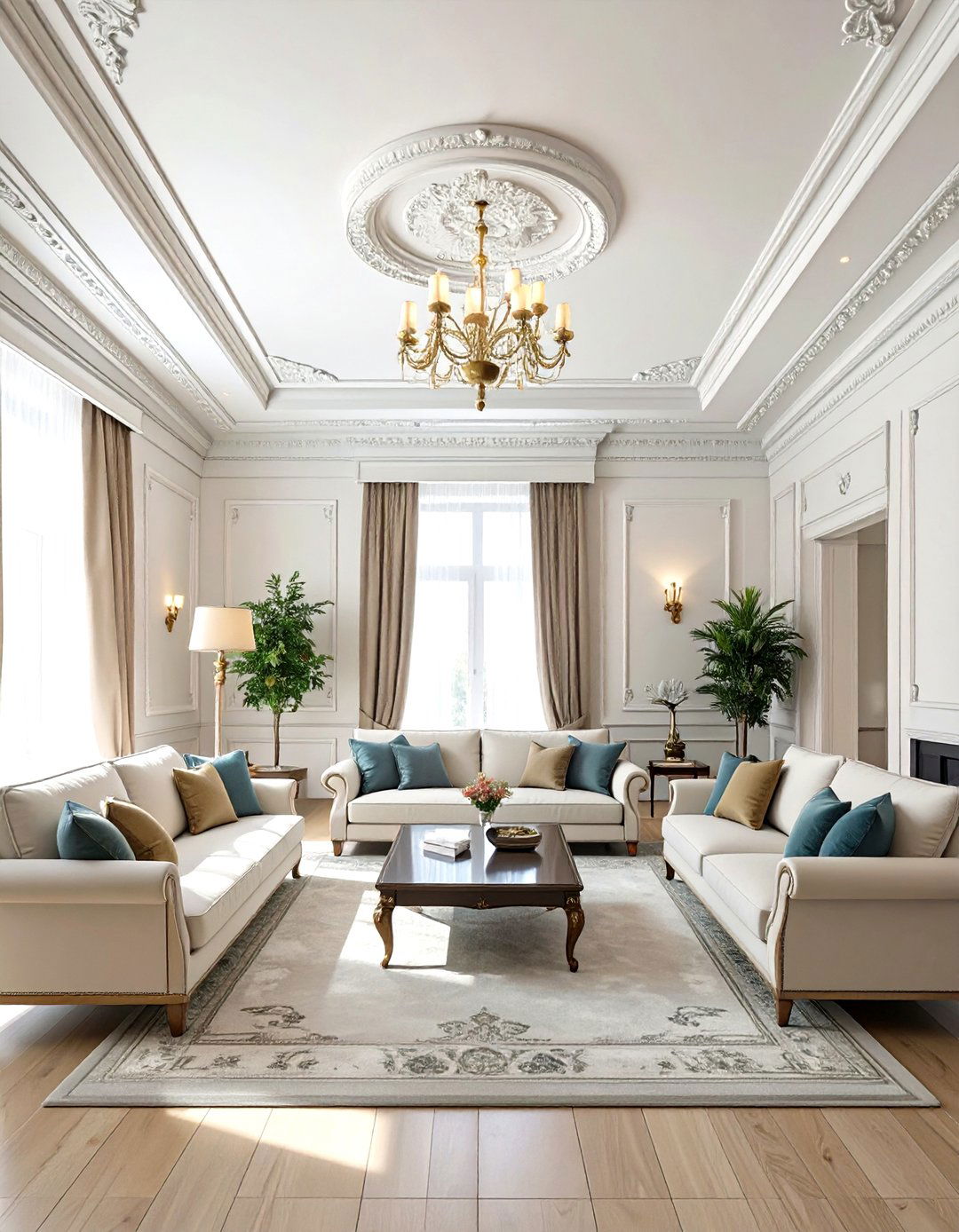 The Full Height Curtain Statement Living Room - 30 high ceiling living room ideas