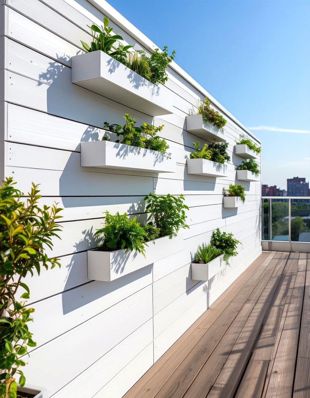 The Full Privacy Horizontal Wall - 30 modern horizontal deck railing ideas