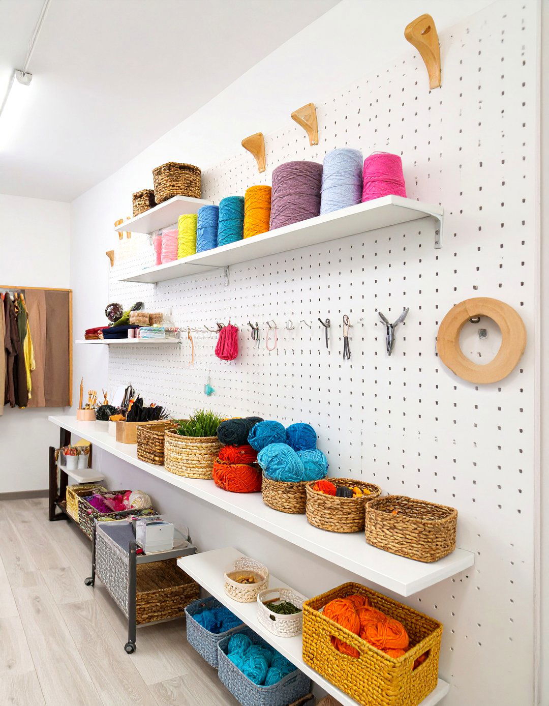 The Functional Pegboard Organizer Wall - 30 ideas for wall decor