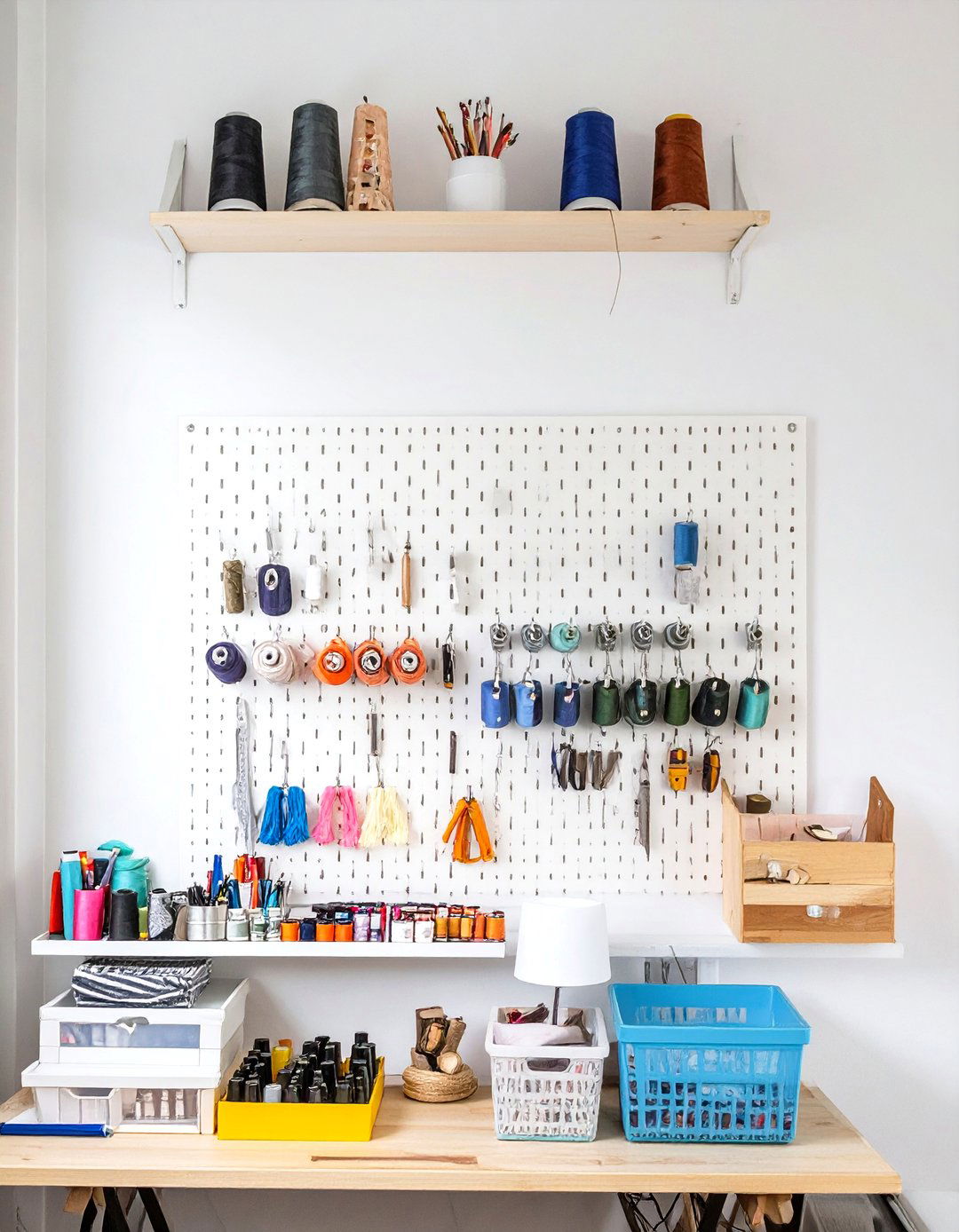 The Functional Pegboard Organizer Wall - 30 home wall decor ideas
