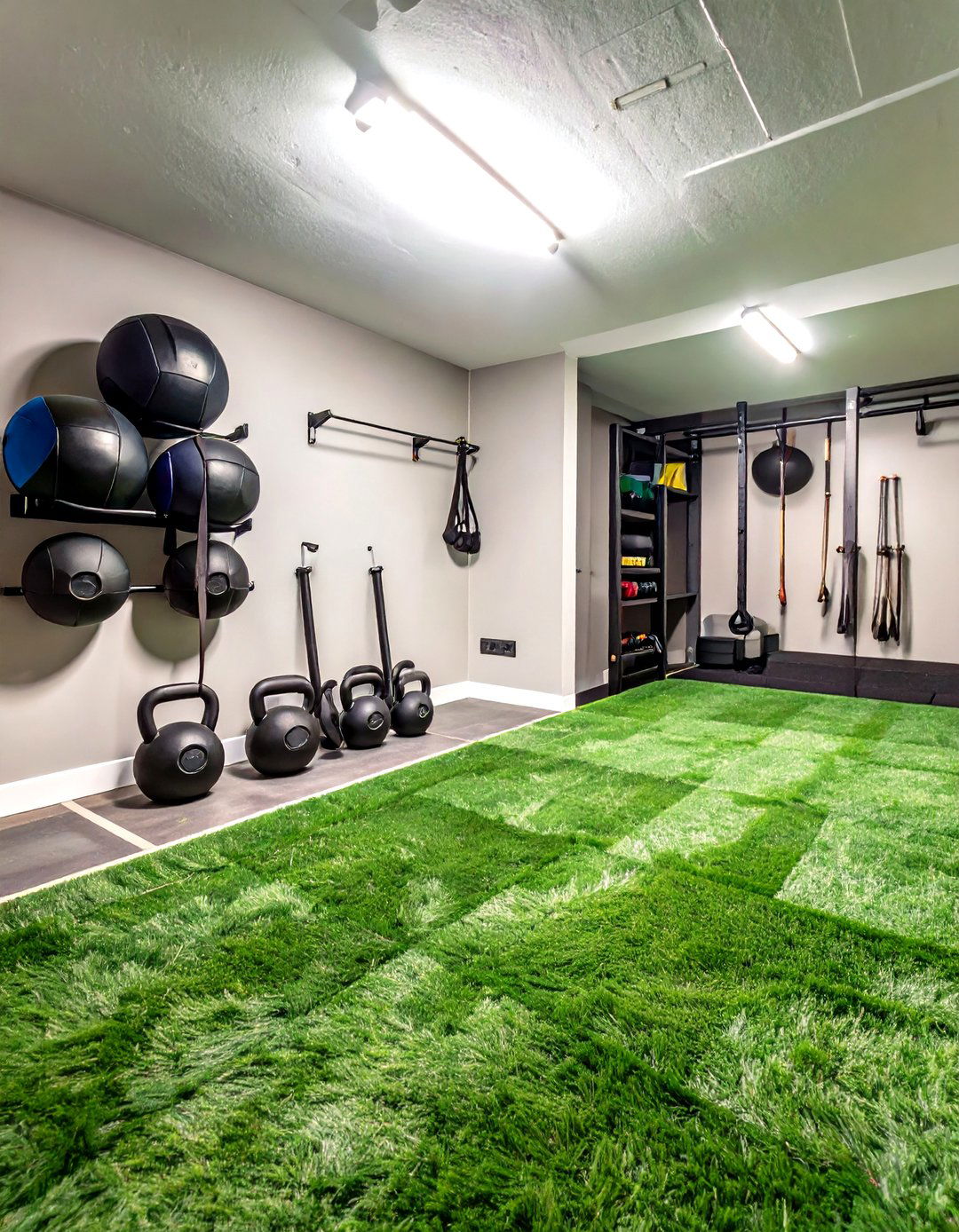 The Functional Training Zone Basement Gym - 30 basement home gym ideas