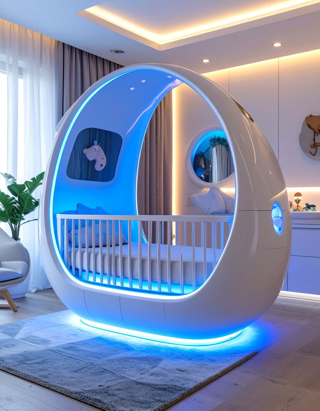 The Futuristic Pod Nursery - 30 ai nursery design ideas