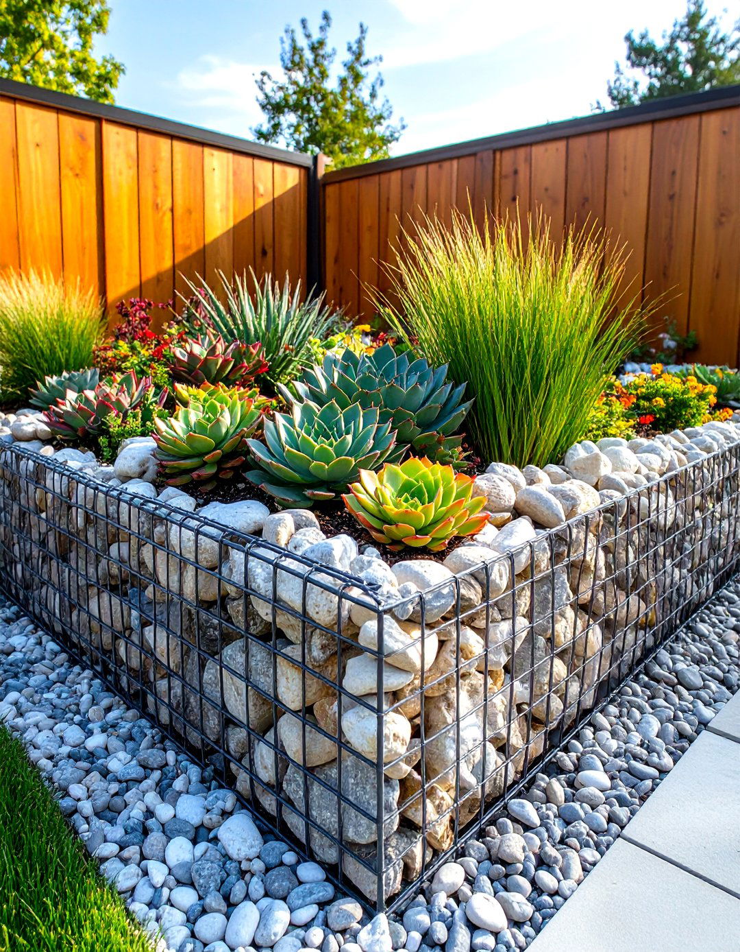 The Gabion Wall Raised Garden Bed - 30 ideas for raised garden beds