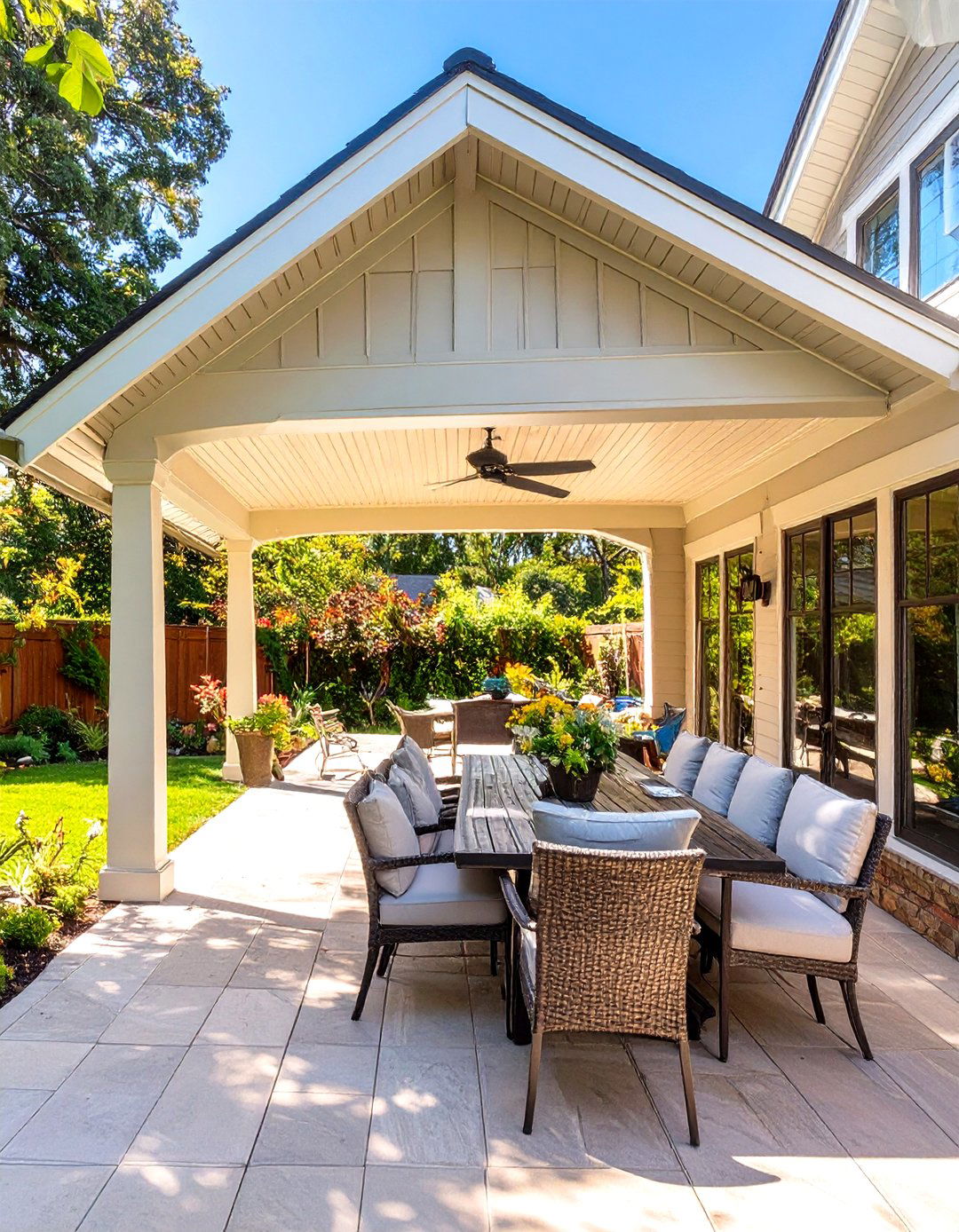The Gabled Roof Extension Patio - 30 covered patio designs