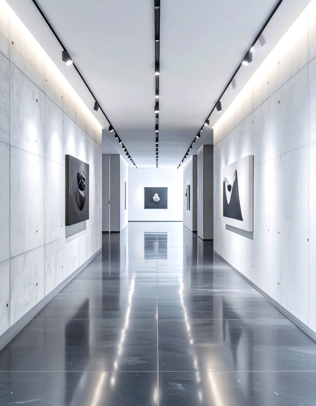 The Gallery Inspired Hallway - 30 brutalist interior design ideas
