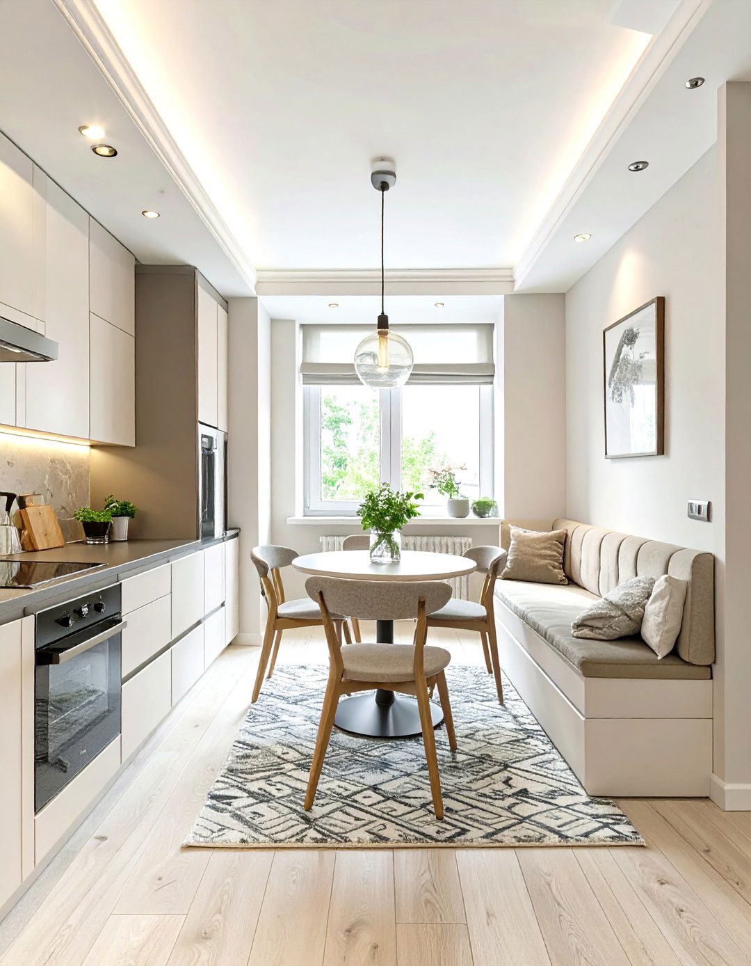 The Galley Kitchen with a Dining Nook - 30 combined kitchen dining room ideas