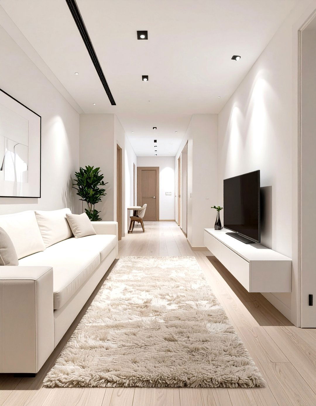 The Galley Style Living Room - 30 narrow living room ideas with tv