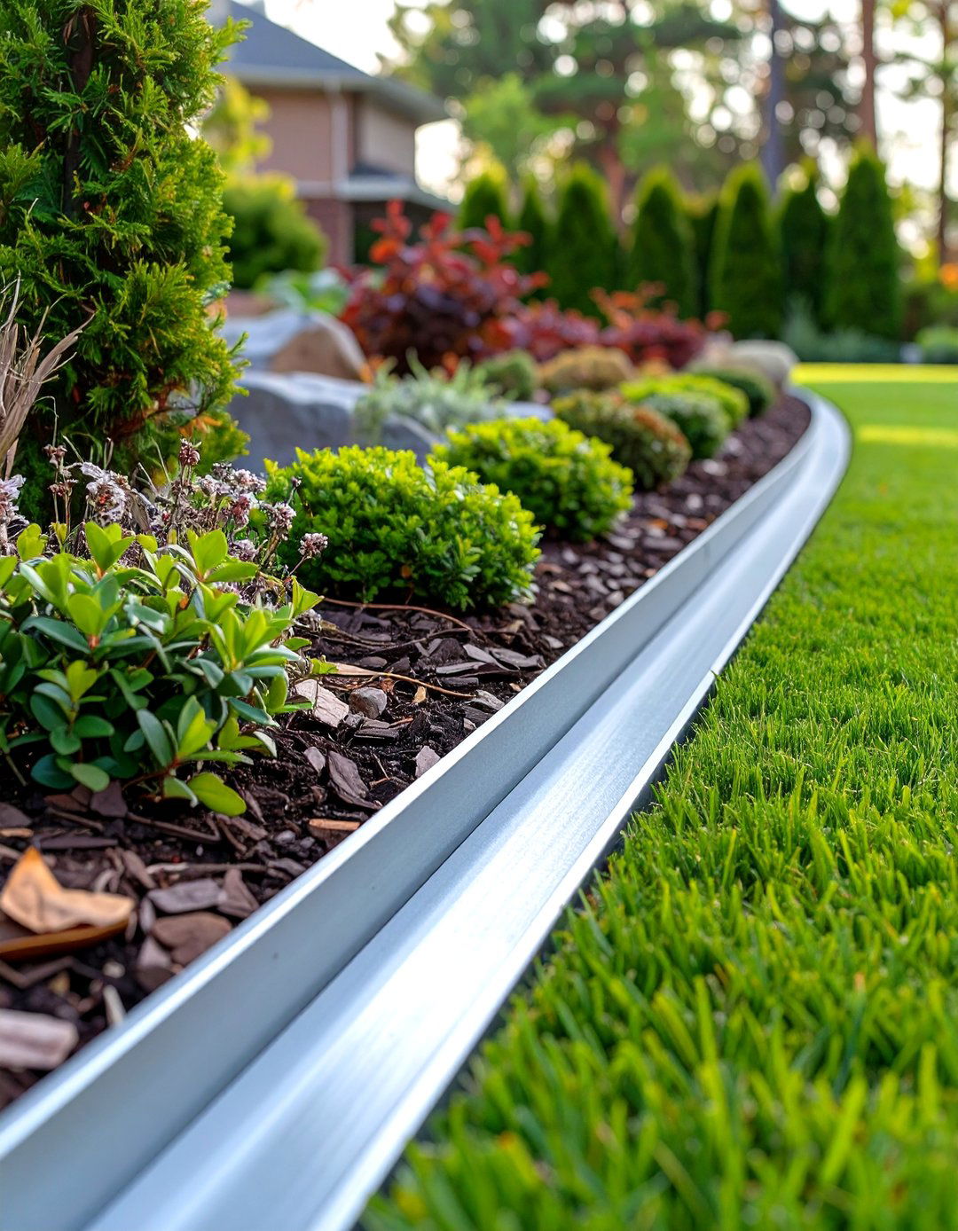 The Galvanized Metal Edging - 30 cheap landscaping ideas