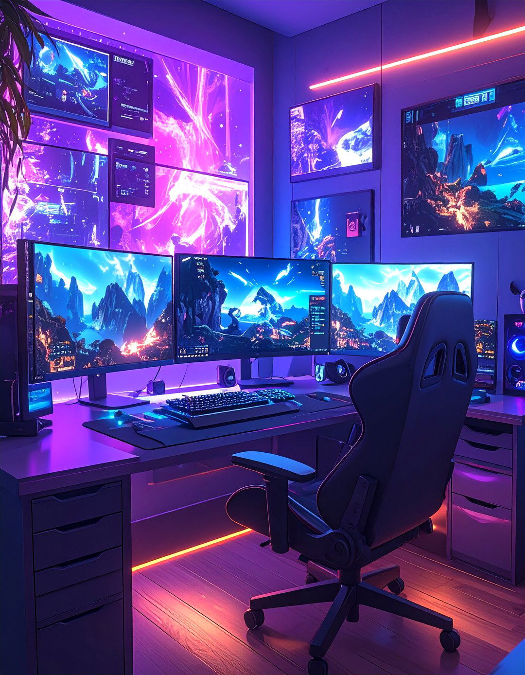 The Gamers AI Battlestation - 30 ai lighting layout ideas