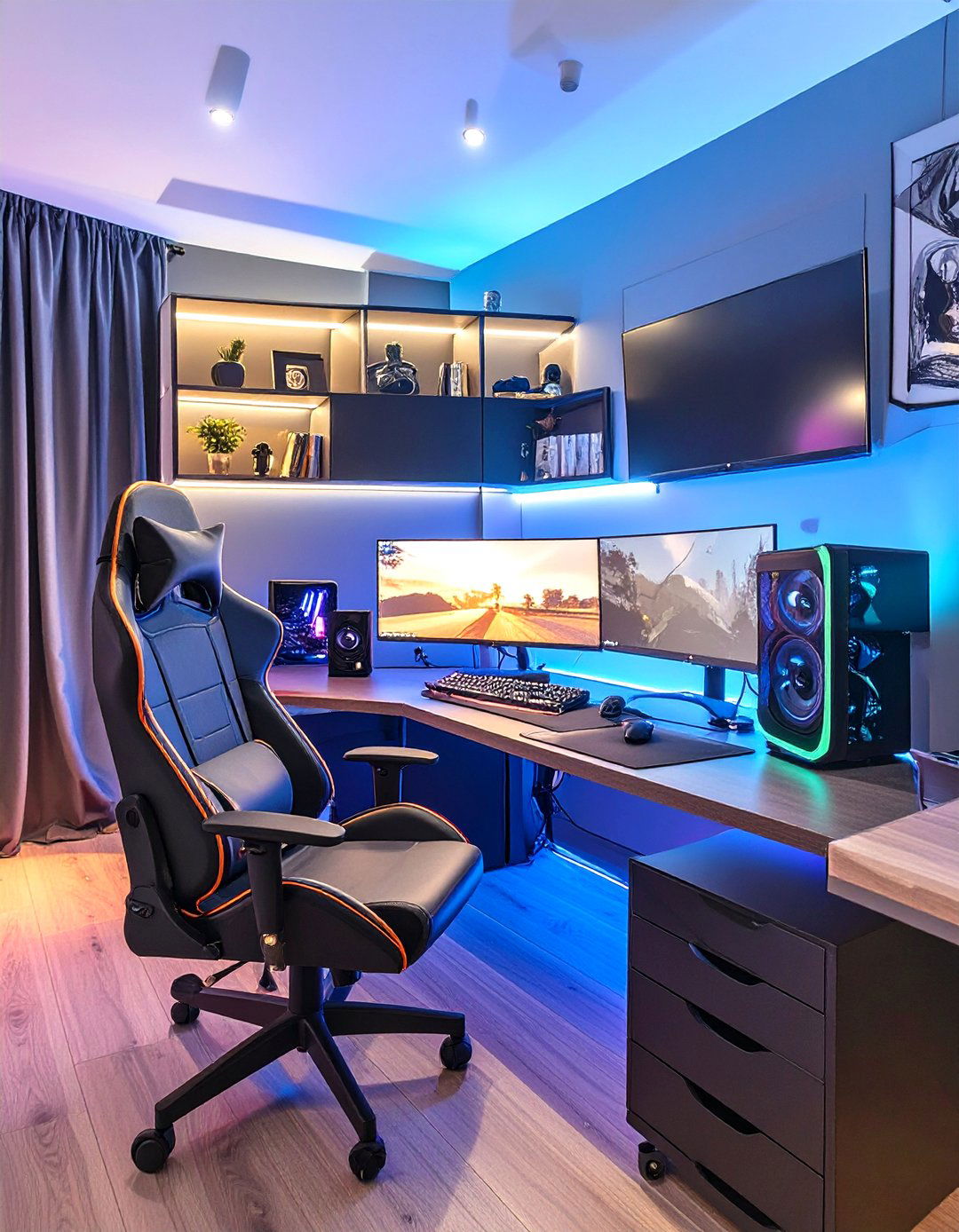 The Gamers Command Center - 30 guys dorm room ideas