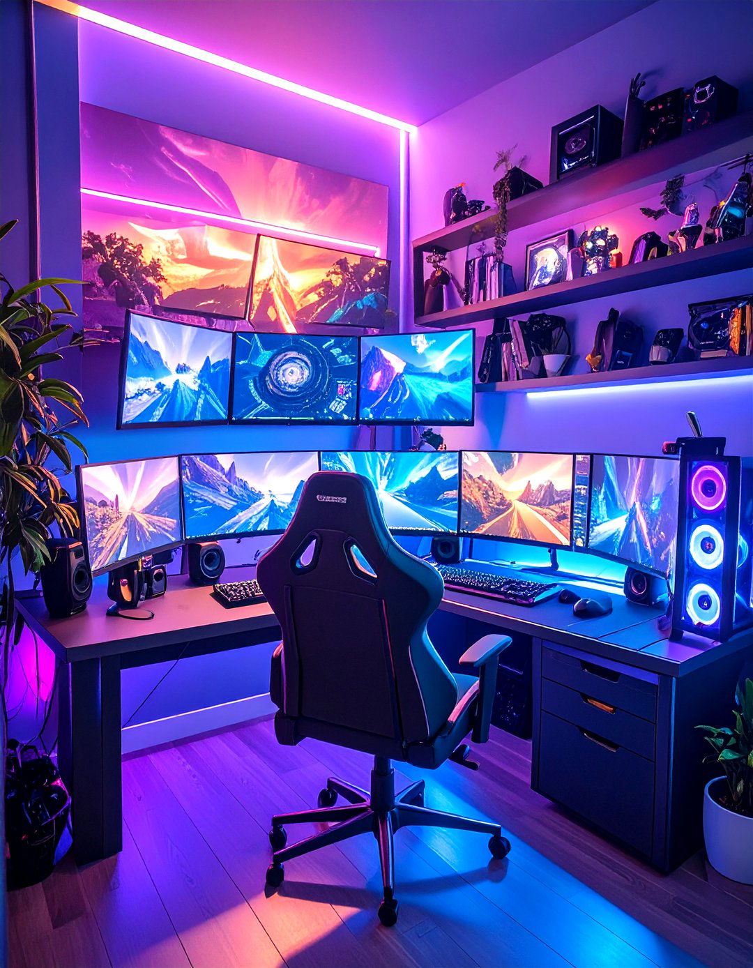The Gamers Ultimate Battlestation - 30 man cave room ideas