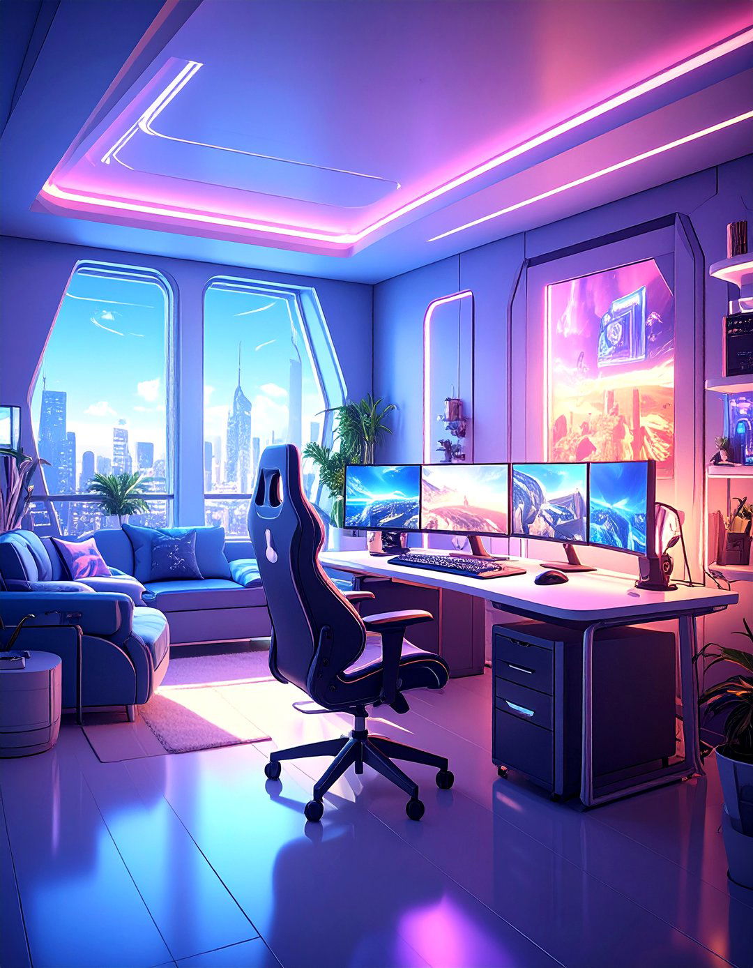 The Gamers Ultimate Command Center - 30 man cave furniture ideas