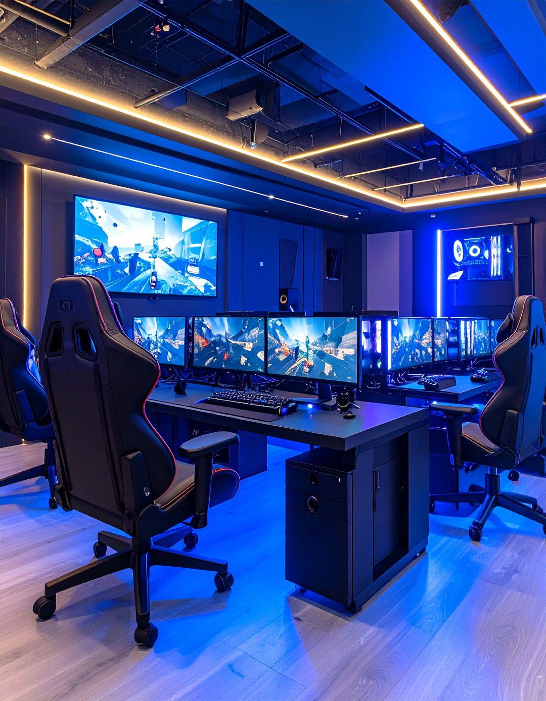 The Gaming Battle Station Room - 30 home theater seating ideas