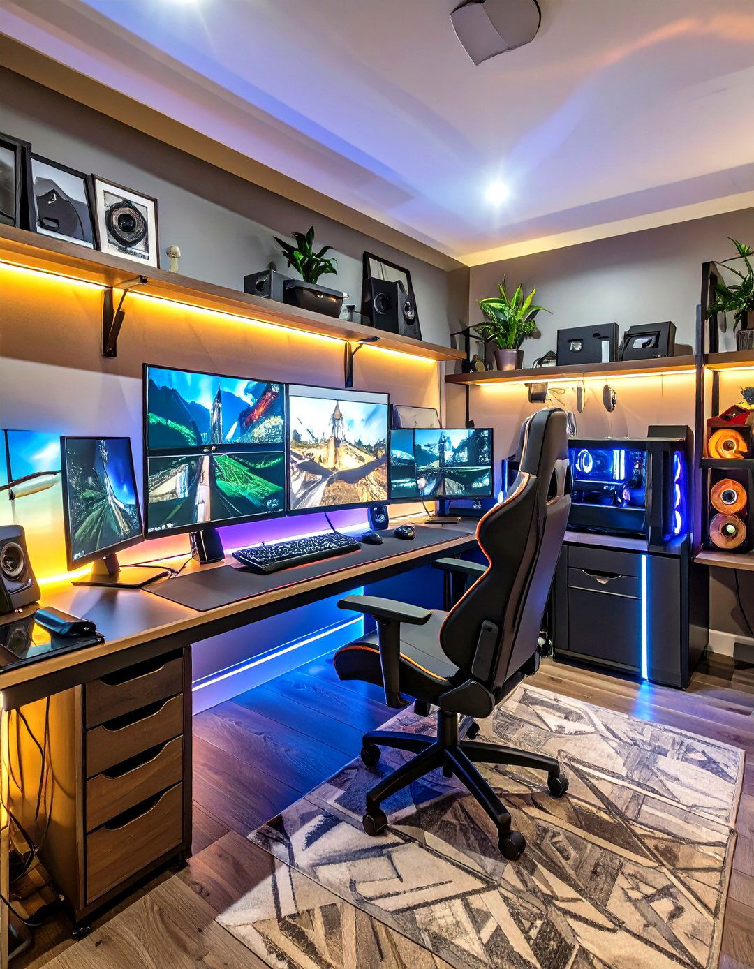 The Gaming Battlestation Basement Office