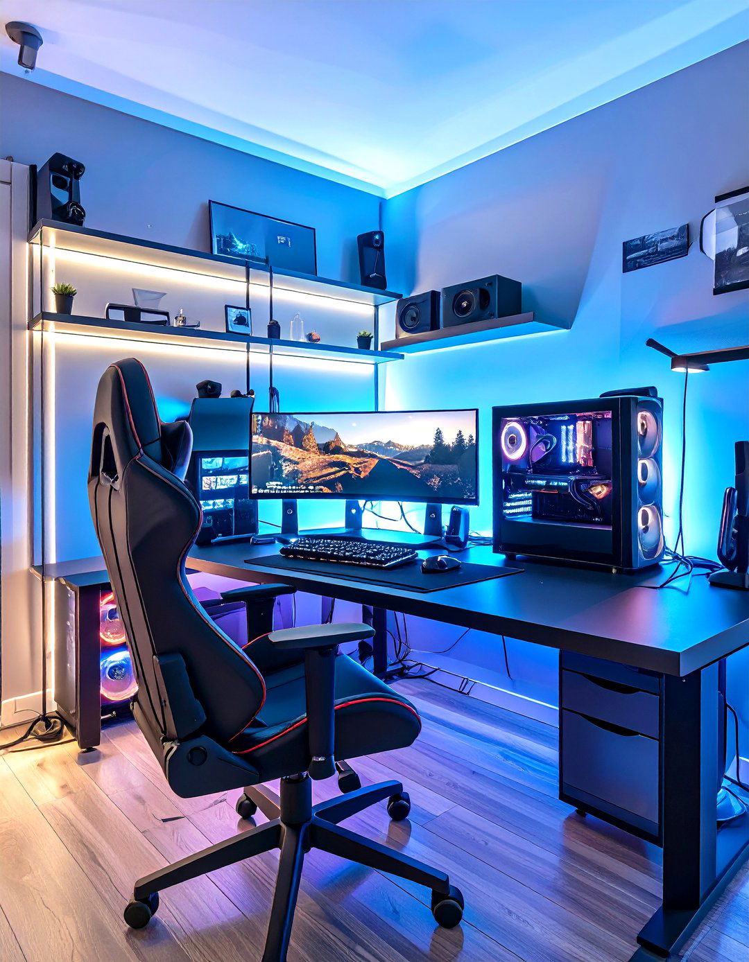 The Gaming Battlestation Home Office - 30 mens home office ideas