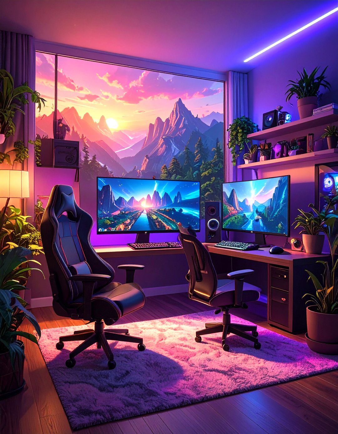 The Gaming Sanctuary Living Room - 30 mens living room ideas