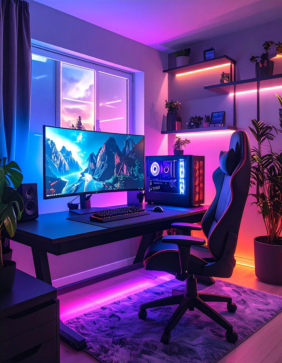 The Gaming and Work Hybrid Desk - 30 office desk ideas
