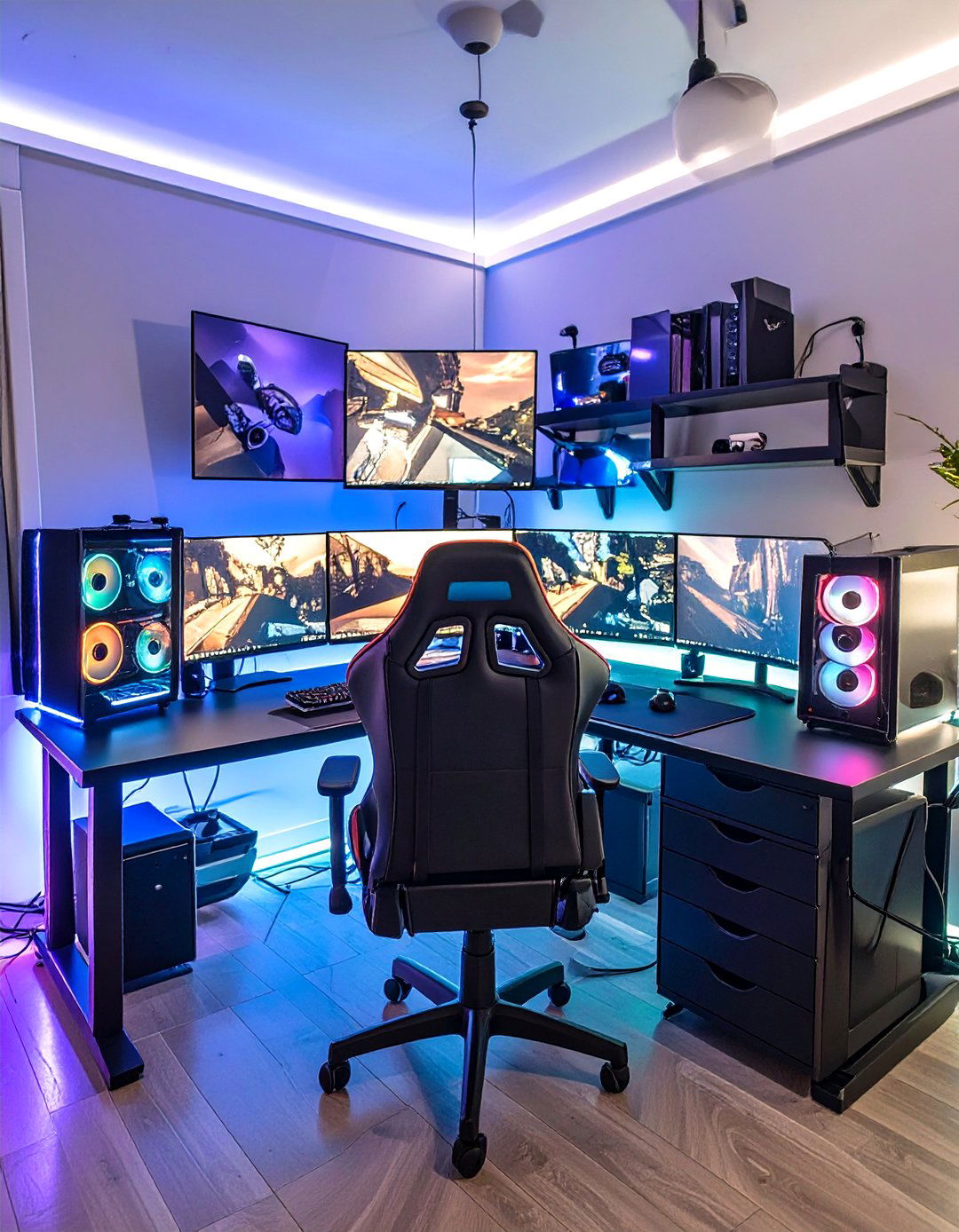 The Gaming and Work Hybrid Station - 30 office set up ideas
