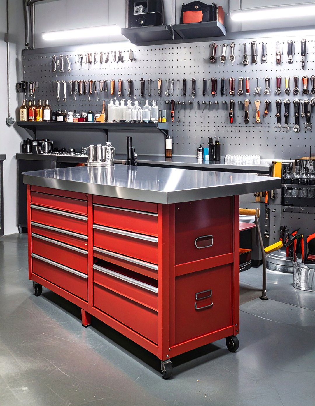 The Garage Workshop Bar - 30 basement ideas with bar