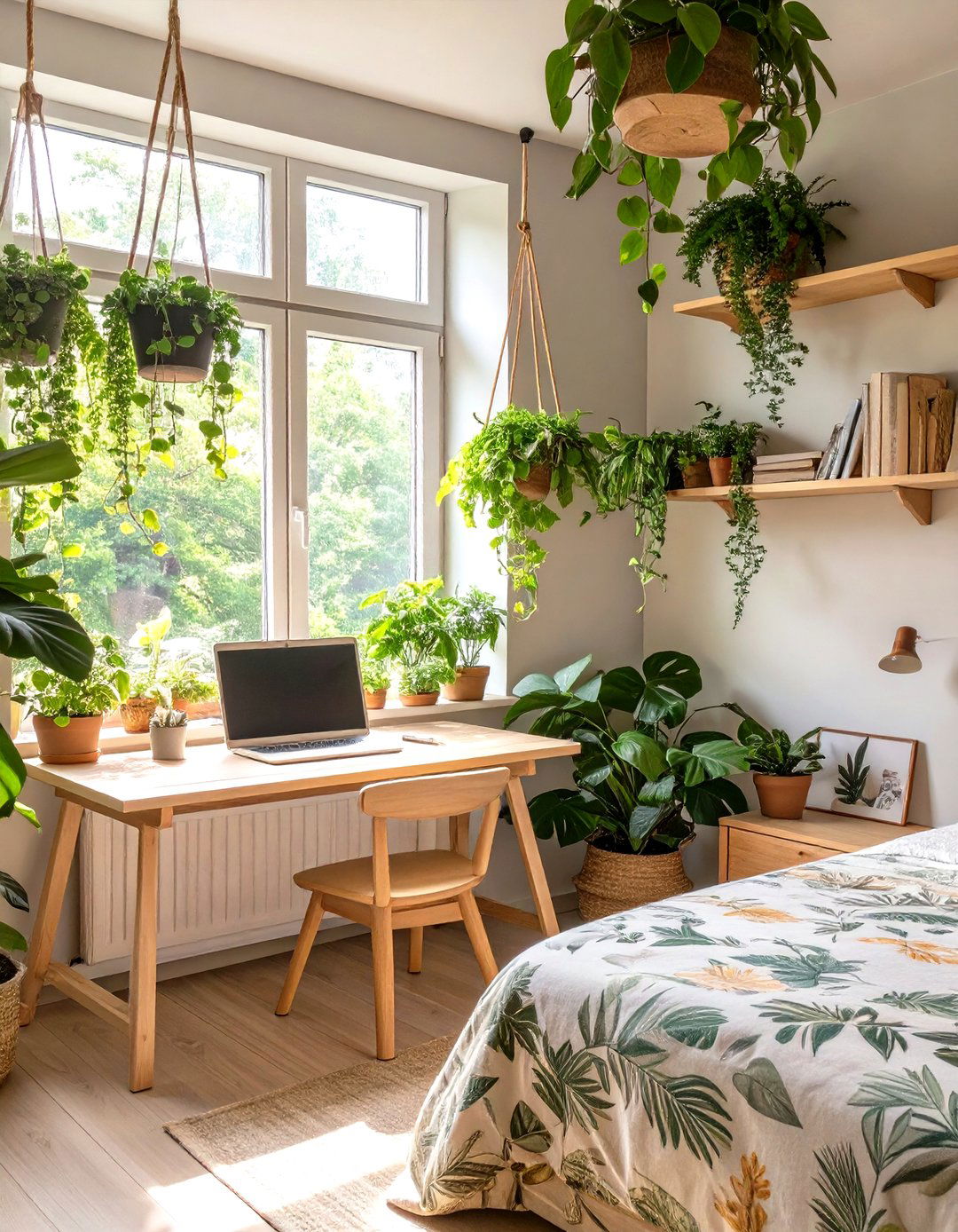 The Garden Inspired Biophilic Design - 30 guest room office ideas