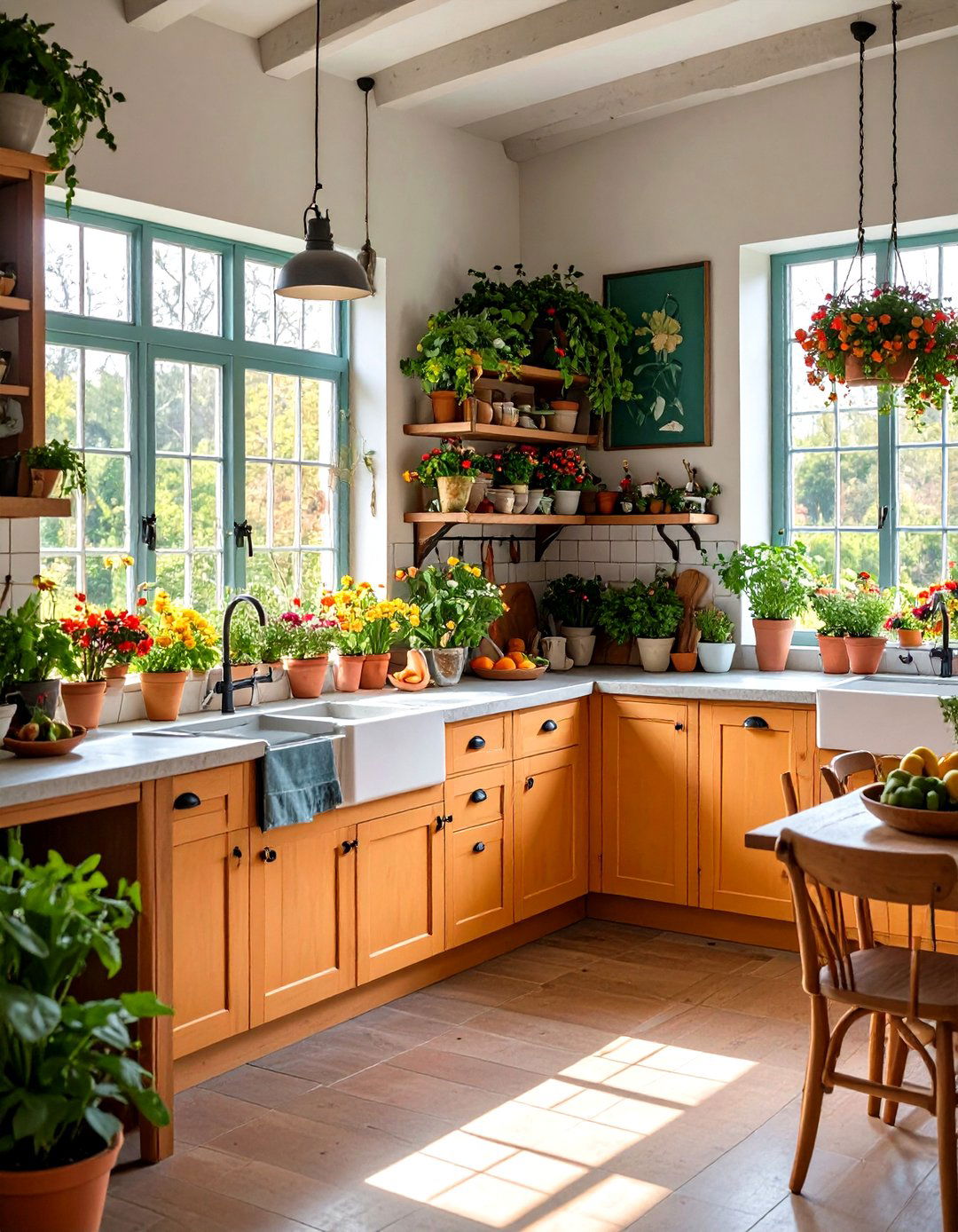 The Garden Inspired Farmhouse Kitchen - 30 farmhouse kitchen decor ideas