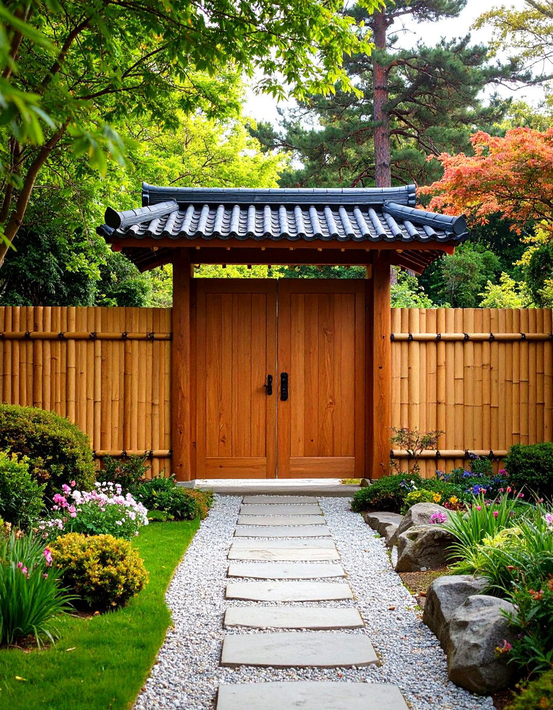 The Gate and Fence Garden - 30 japanese garden ideas