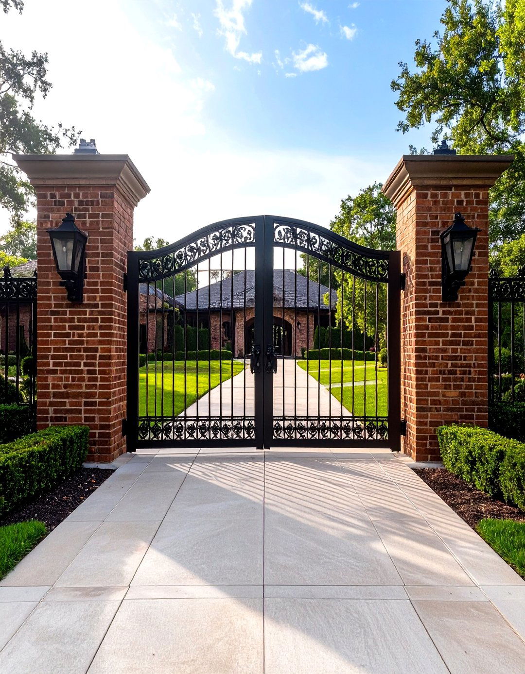 The Gated Estate Driveway Entrance - 30 driveway entrance landscaping ideas