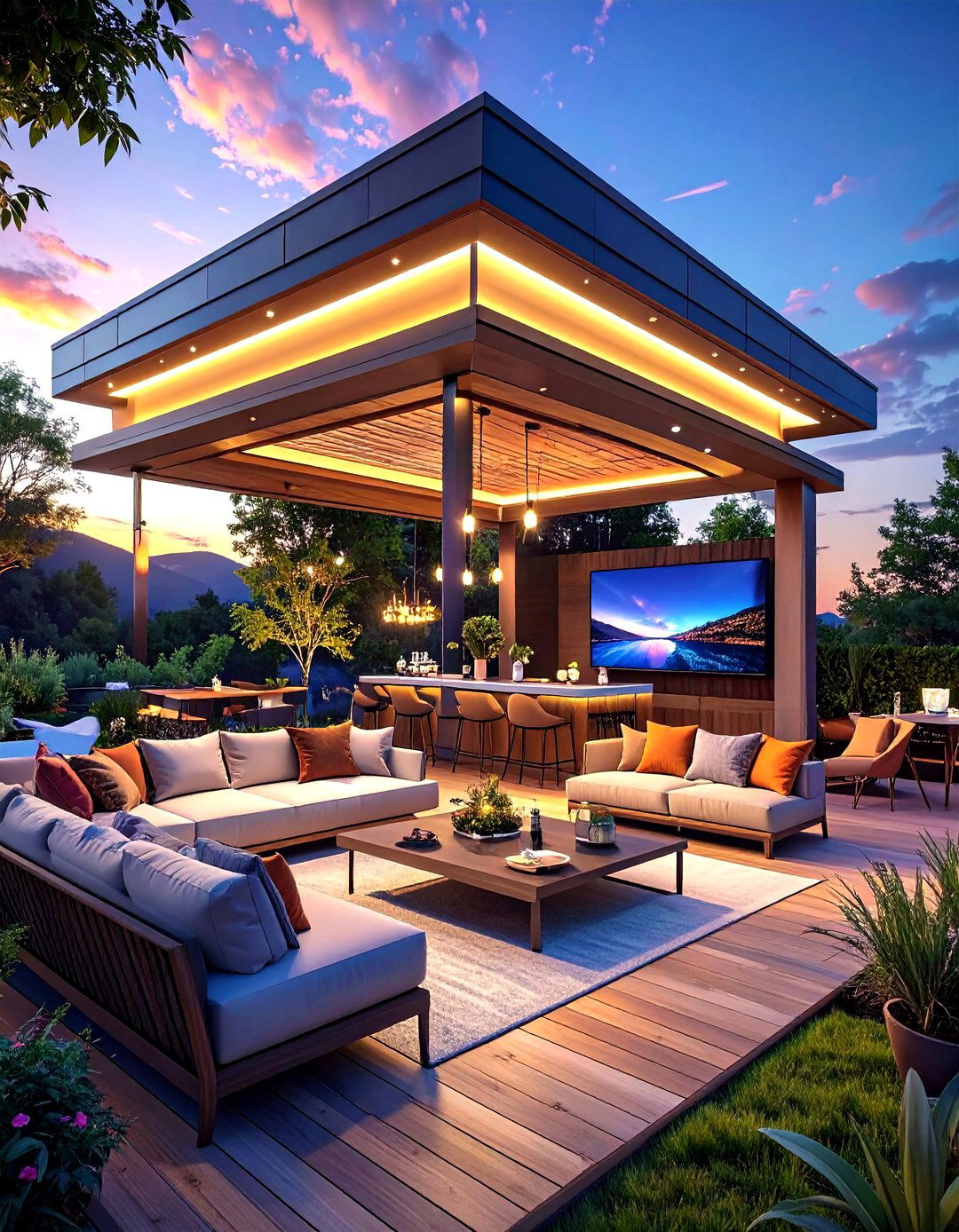 The Gazebo Entertainment Center - 30 deck enclosure ideas