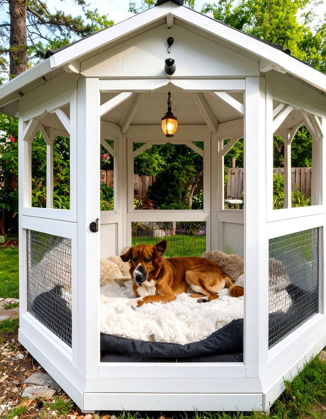 The Gazebo Kennel Conversion - 30 homemade outdoor dog kennel ideas