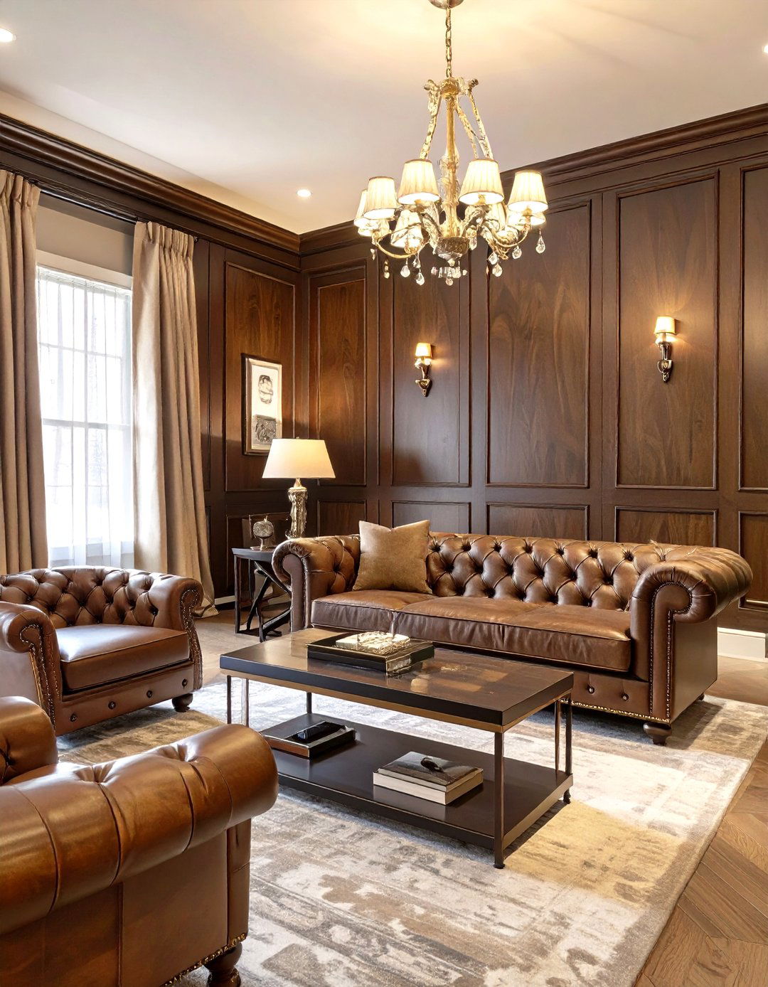 The Gentlemans Club Living Room - 30 masculine living room ideas