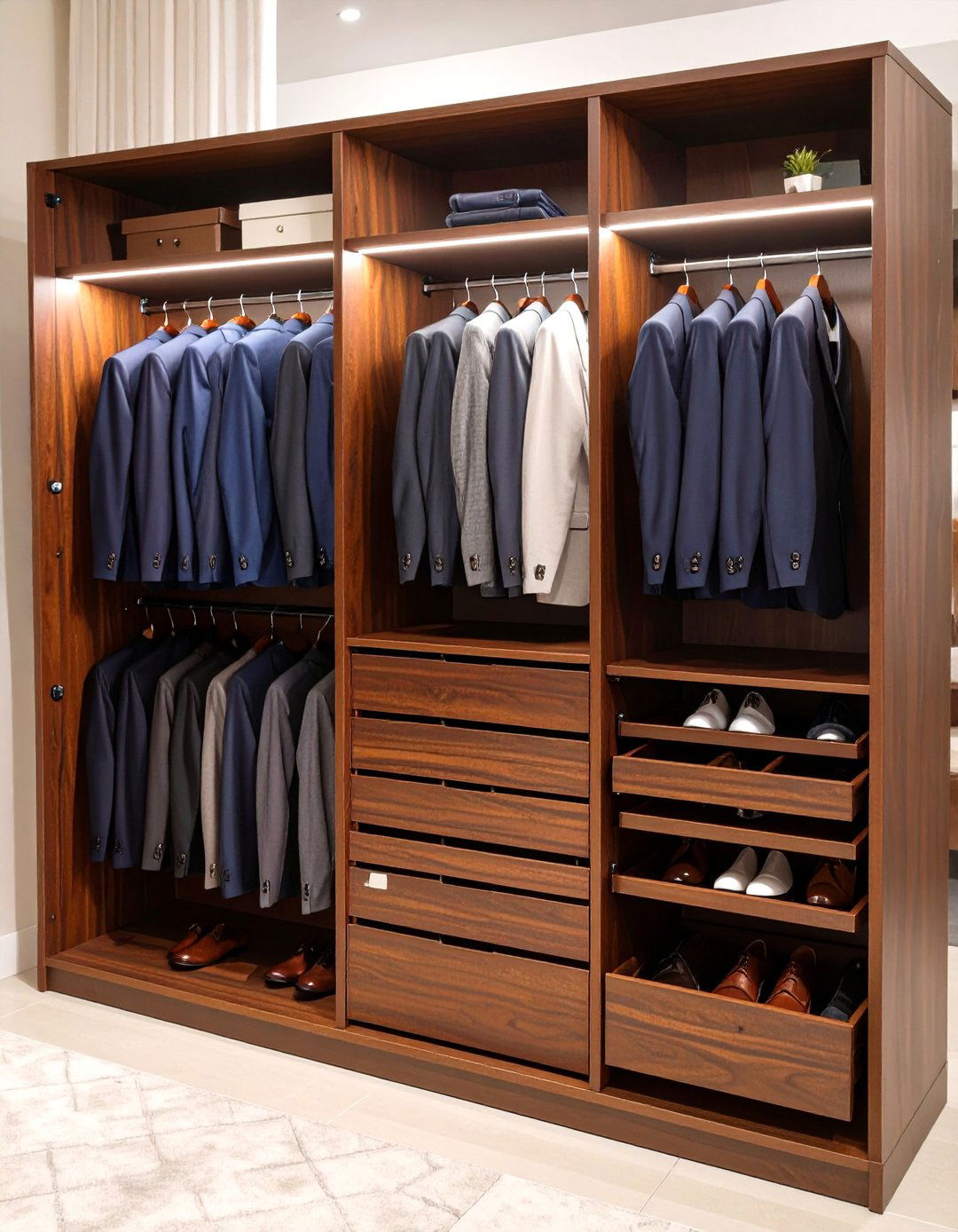 The Gentlemans Valet Wardrobe System - 30 bedroom wardrobe design ideas