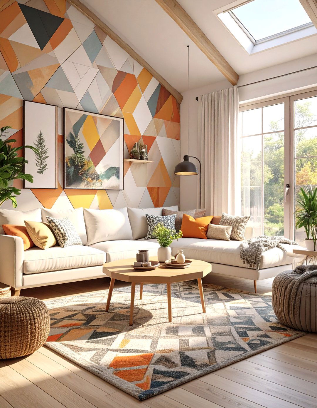 The Geometric Modern Living Room - 30 mobile home living room ideas