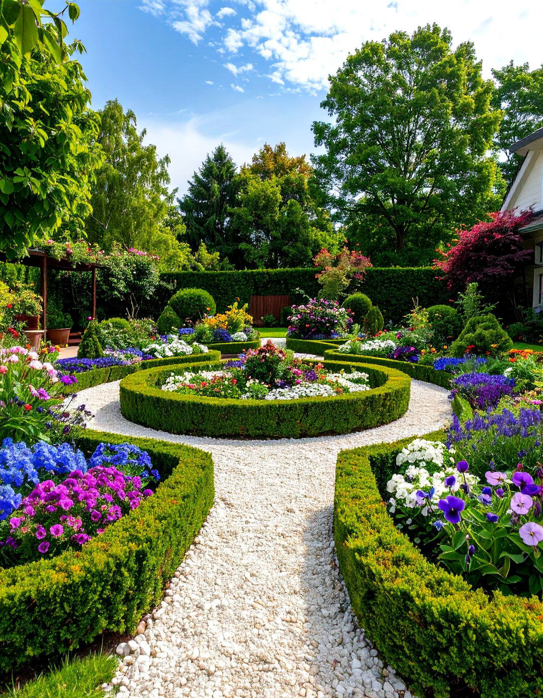 The Geometric Parterre Garden Lawn - 30 front lawn landscaping ideas