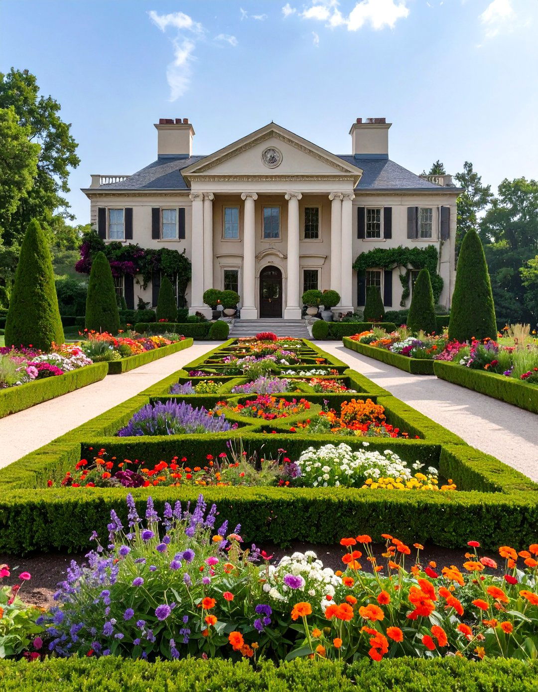 The Geometric Parterre Garden - 30 front of house landscaping ideas
