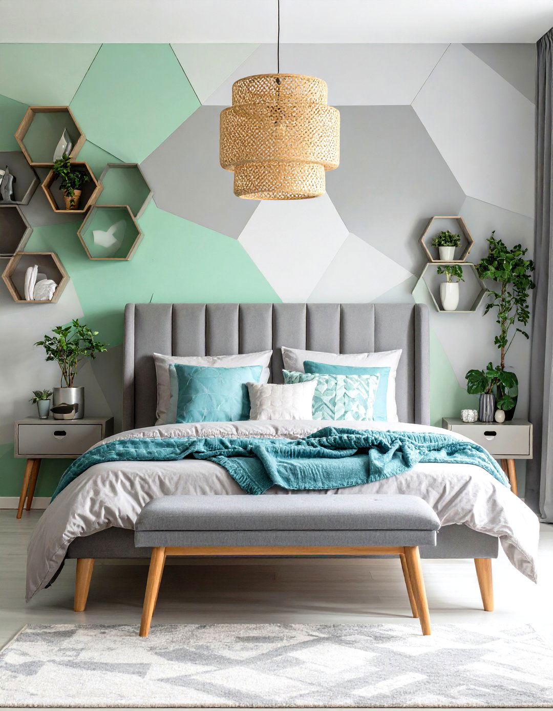 The Geometric Pattern Play Bedroom - 30 diy bedroom ideas