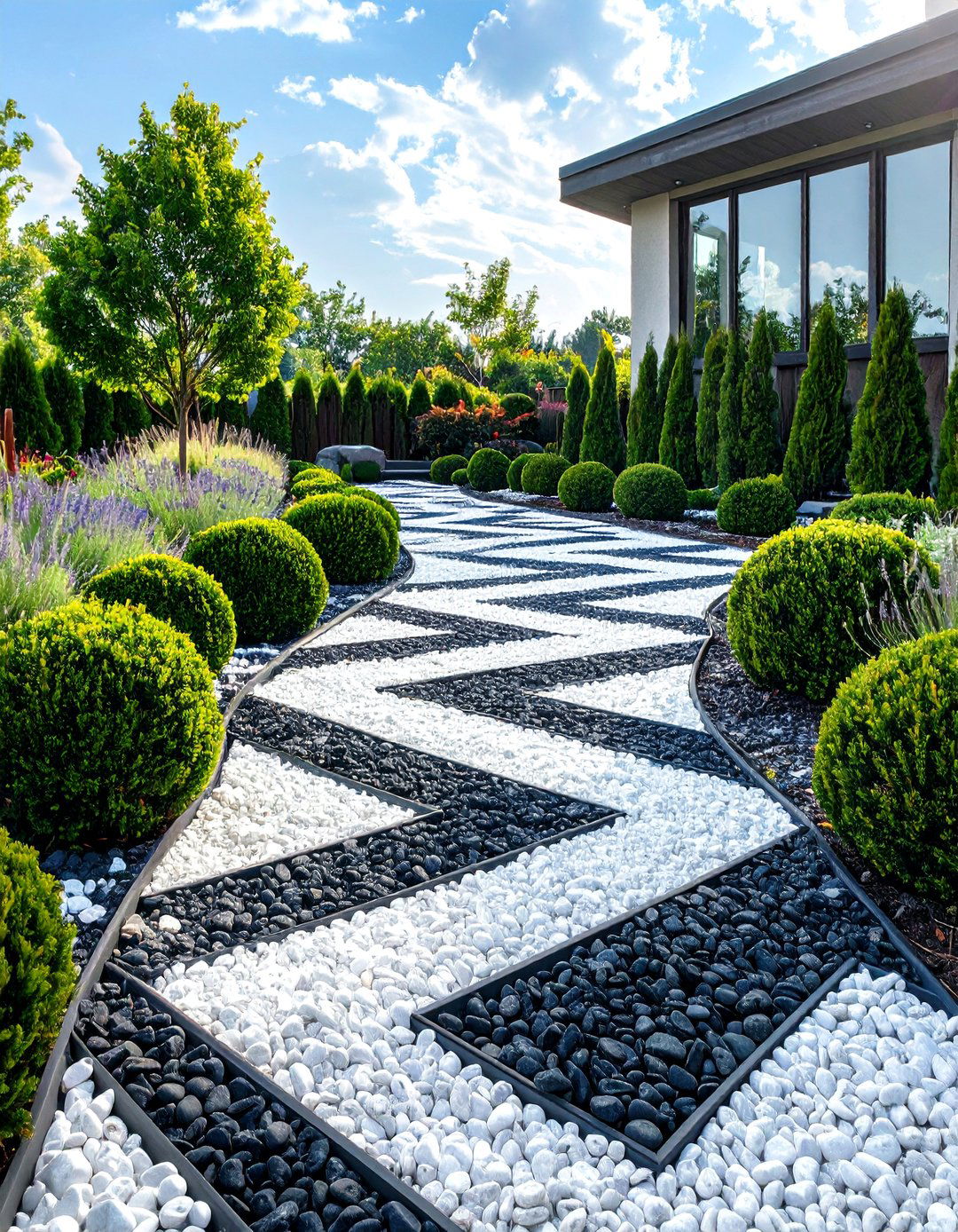 The Geometric Pattern Rock Garden - 30 modern rock garden ideas